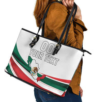 Custom Mexico Independence Day Leather Tote Bag El Grito De Independencia - Wonder Print Shop