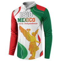 Custom Mexico Independence Day Button Sweatshirt Monumento A La Independencia - Wonder Print Shop