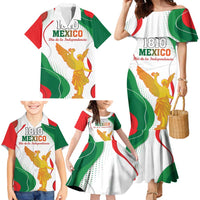Custom Mexico Independence Day Family Matching Mermaid Dress and Hawaiian Shirt Monumento A La Independencia - Wonder Print Shop