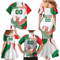 Custom Mexico Independence Day Family Matching Mermaid Dress and Hawaiian Shirt Monumento A La Independencia - Wonder Print Shop