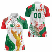 Custom Mexico Independence Day Women Polo Shirt Monumento A La Independencia - Wonder Print Shop