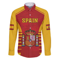 Custom Spain Coat Of Arms Family Matching Short Sleeve Bodycon Dress and Hawaiian Shirt Sport Style - Wonder Print Shop