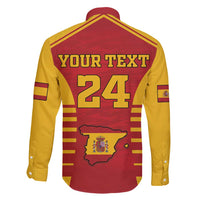 Custom Spain Coat Of Arms Family Matching Short Sleeve Bodycon Dress and Hawaiian Shirt Sport Style - Wonder Print Shop