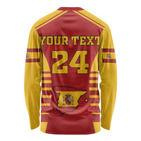 Custom Spain Coat Of Arms Long Sleeve Shirt Sport Style - Wonder Print Shop