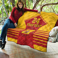 Custom Spain Coat Of Arms Quilt Sport Style - Wonder Print Shop