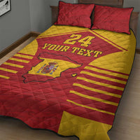 Custom Spain Coat Of Arms Quilt Bed Set Sport Style - Wonder Print Shop