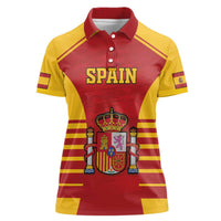 Custom Spain Coat Of Arms Women Polo Shirt Sport Style - Wonder Print Shop