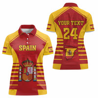 Custom Spain Coat Of Arms Women Polo Shirt Sport Style - Wonder Print Shop