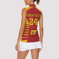 Custom Spain Coat Of Arms Women Sleeveless Polo Shirt Sport Style - Wonder Print Shop
