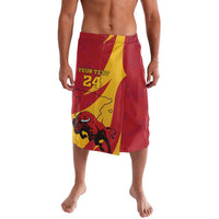 Custom Spain Aggressive Fighting Bull Lavalava With Carnation Flowers - Wonder Print Shop