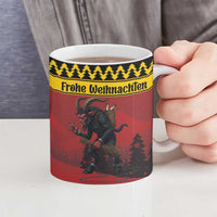 Merry Krampus Germany Ceramic Mug Frohe Weihnachten - Wonder Print Shop