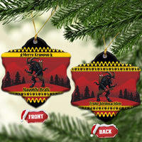 Merry Krampus Germany Ceramic Ornament Frohe Weihnachten - Wonder Print Shop