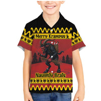 Merry Krampus Germany Family Matching Mermaid Dress and Hawaiian Shirt Frohe Weihnachten - Wonder Print Shop