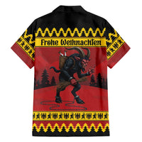 Merry Krampus Germany Family Matching Off Shoulder Short Dress and Hawaiian Shirt Frohe Weihnachten - Wonder Print Shop