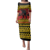 Merry Krampus Germany Family Matching Puletasi and Hawaiian Shirt Frohe Weihnachten - Wonder Print Shop