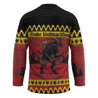 Merry Krampus Germany Hockey Jersey Frohe Weihnachten - Wonder Print Shop