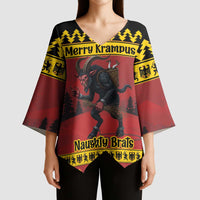 Merry Krampus Germany Kimono Sleeve Blouse Frohe Weihnachten - Wonder Print Shop