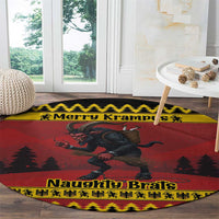 Merry Krampus Germany Round Carpet Frohe Weihnachten - Wonder Print Shop