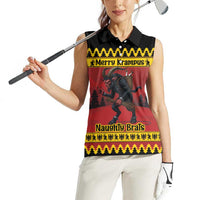 Merry Krampus Germany Women Sleeveless Polo Shirt Frohe Weihnachten - Wonder Print Shop