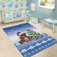 Personalized Nicaragua Christmas Area Rug Panthera Onca Cute With Christmas Tree - Wonder Print Shop