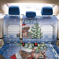 Personalized Nicaragua Christmas Back Car Seat Cover Panthera Onca Cute With Christmas Tree - Wonder Print Shop