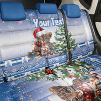 Personalized Nicaragua Christmas Back Car Seat Cover Panthera Onca Cute With Christmas Tree - Wonder Print Shop