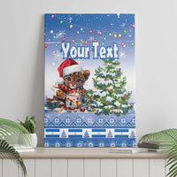 Personalized Nicaragua Christmas Canvas Wall Art Panthera Onca Cute With Christmas Tree - Wonder Print Shop
