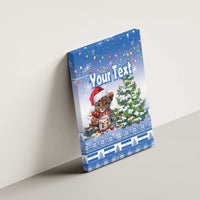 Personalized Nicaragua Christmas Canvas Wall Art Panthera Onca Cute With Christmas Tree - Wonder Print Shop