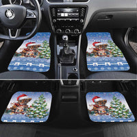 Personalized Nicaragua Christmas Car Mats Panthera Onca Cute With Christmas Tree - Wonder Print Shop