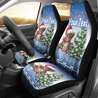 Personalized Nicaragua Christmas Car Seat Cover Panthera Onca Cute With Christmas Tree - Wonder Print Shop