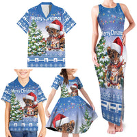 Personalized Nicaragua Christmas Family Matching Tank Maxi Dress and Hawaiian Shirt Panthera Onca Cute With Christmas Tree - Wonder Print Shop