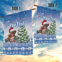 Personalized Nicaragua Christmas Garden Flag Panthera Onca Cute With Christmas Tree - Wonder Print Shop