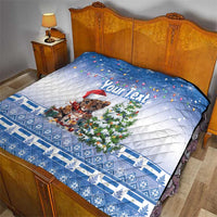 Personalized Nicaragua Christmas Quilt Panthera Onca Cute With Christmas Tree - Wonder Print Shop