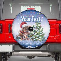Personalized Nicaragua Christmas Spare Tire Cover Panthera Onca Cute With Christmas Tree - Wonder Print Shop