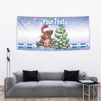 Personalized Nicaragua Christmas Tapestry Panthera Onca Cute With Christmas Tree - Wonder Print Shop