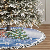 Personalized Nicaragua Christmas Tree Skirt Panthera Onca Cute With Christmas Tree - Wonder Print Shop