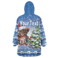 Personalized Nicaragua Christmas Wearable Blanket Hoodie Panthera Onca Cute With Christmas Tree - Wonder Print Shop
