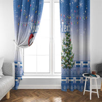 Personalized Nicaragua Christmas Window Curtain Panthera Onca Cute With Christmas Tree - Wonder Print Shop