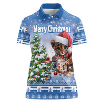 Personalized Nicaragua Christmas Women Polo Shirt Panthera Onca Cute With Christmas Tree - Wonder Print Shop