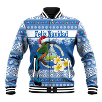 Personalized Nicaragua Christmas Baseball Jacket Turquoise-Browed Motmot With Coat Of Arms - Wonder Print Shop
