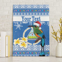 Personalized Nicaragua Christmas Canvas Wall Art Turquoise-Browed Motmot With Coat Of Arms - Wonder Print Shop
