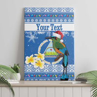 Personalized Nicaragua Christmas Canvas Wall Art Turquoise-Browed Motmot With Coat Of Arms - Wonder Print Shop