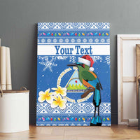 Personalized Nicaragua Christmas Canvas Wall Art Turquoise-Browed Motmot With Coat Of Arms - Wonder Print Shop