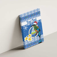 Personalized Nicaragua Christmas Canvas Wall Art Turquoise-Browed Motmot With Coat Of Arms - Wonder Print Shop