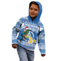 Personalized Nicaragua Christmas Kid Hoodie Turquoise-Browed Motmot With Coat Of Arms - Wonder Print Shop
