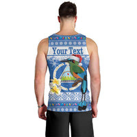 Personalized Nicaragua Christmas Men Tank Top Turquoise-Browed Motmot With Coat Of Arms - Wonder Print Shop