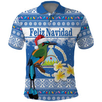 Personalized Nicaragua Christmas Polo Shirt Turquoise-Browed Motmot With Coat Of Arms - Wonder Print Shop