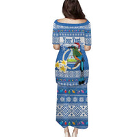 Personalized Nicaragua Christmas Puletasi Turquoise-Browed Motmot With Coat Of Arms - Wonder Print Shop