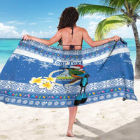 Personalized Nicaragua Christmas Sarong Turquoise-Browed Motmot With Coat Of Arms - Wonder Print Shop