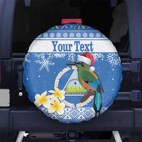 Personalized Nicaragua Christmas Spare Tire Cover Turquoise-Browed Motmot With Coat Of Arms - Wonder Print Shop